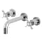 Kingston Brass KS8121BEX Two-Handle Wall Mount Bathroom Faucet, Polished Chrome KS8121BEX - alternate 1